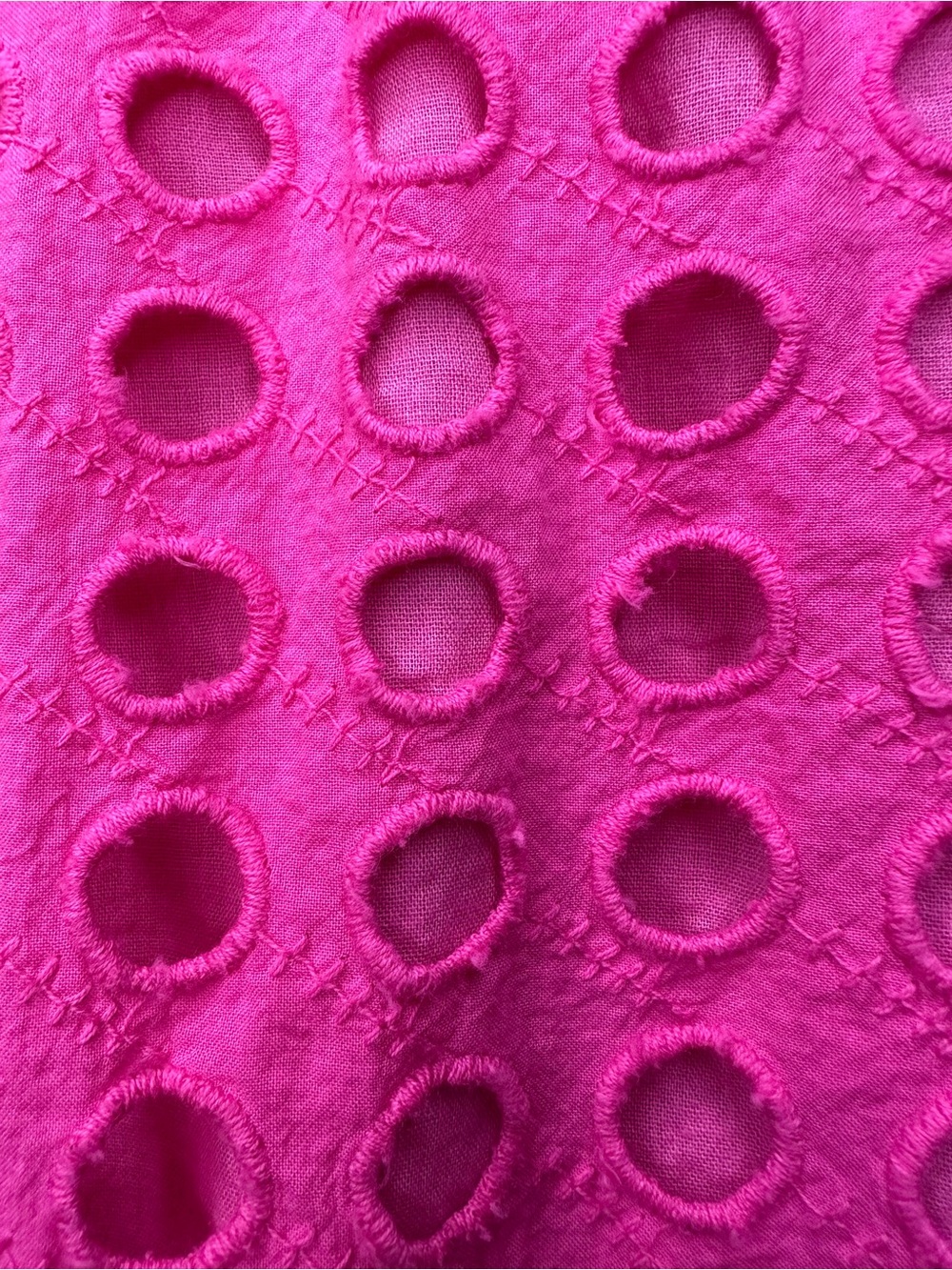 Tuckernuck Hot Pink Cotton Eyelet Eve Skirt Size Large - Picture 5 of 6